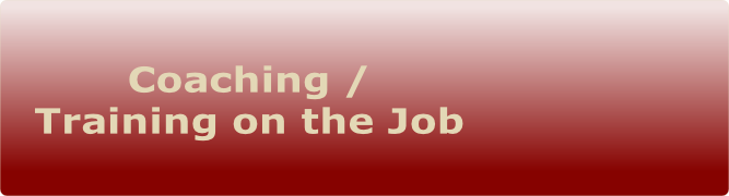 Coaching / 
Training on the Job